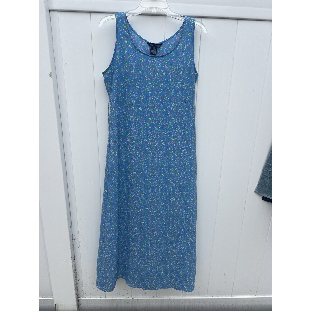 Johnathan Martin Dress Womens Tank Blue Floral Sleeveless Sz 9